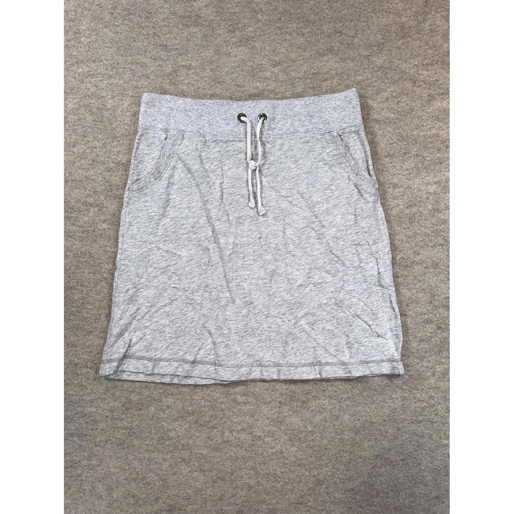 Merona Skirt Womens Small Heather Gray Cotton Stretch Casual Drawstring Waist